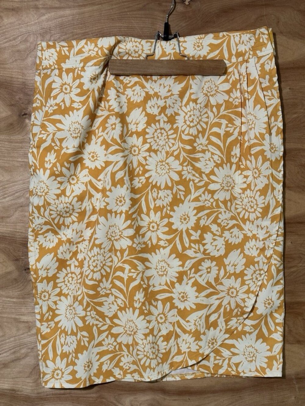 RIP SKIRT Hawaii XL Ocean Wrap Swim Cover Skirt tropical  Yellow Floral Pocket